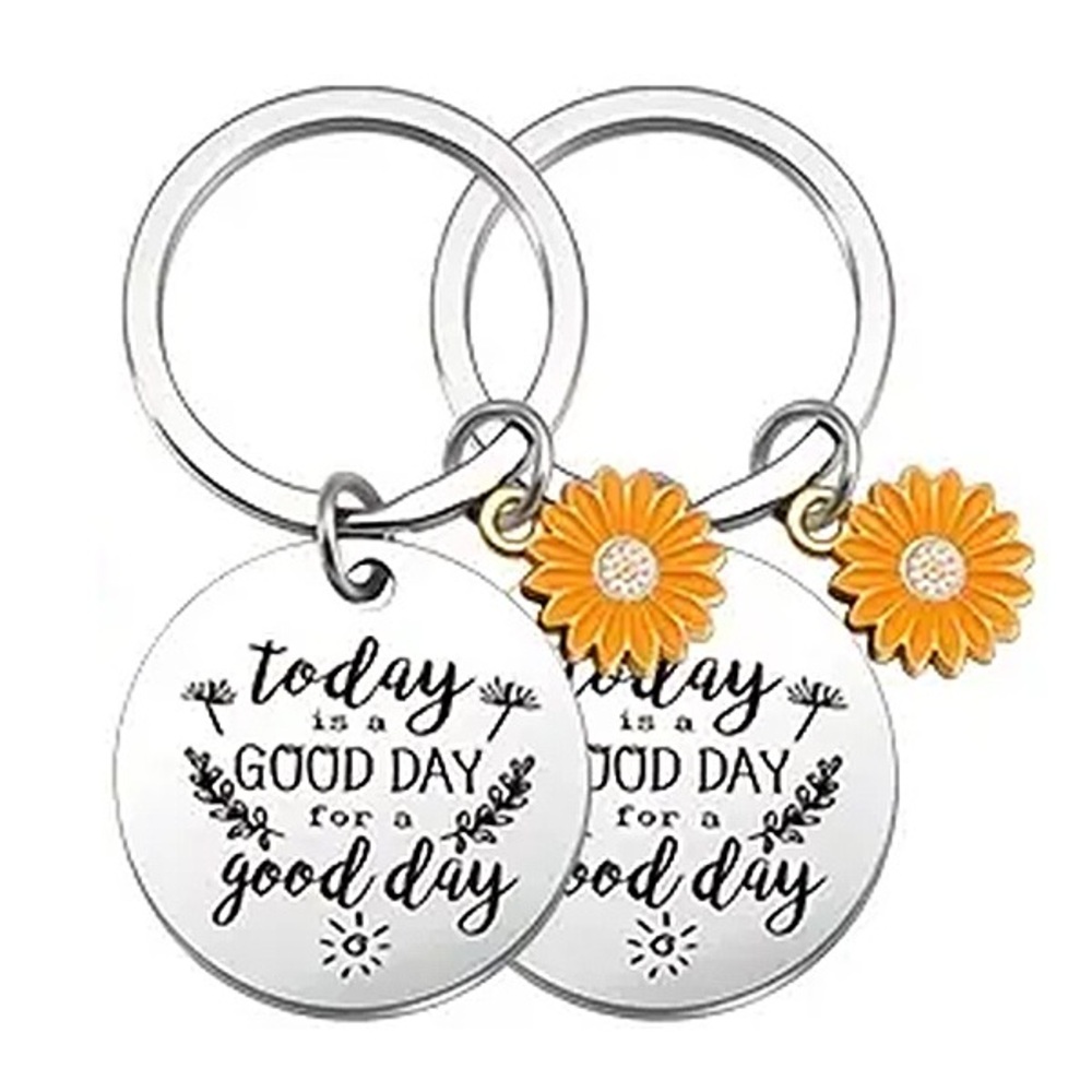 Keychain with Sun Flower Charm